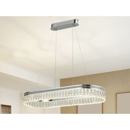 Lampadario in cristallo LED dimmerabile a cavo THALIA LED/50W/230V 3000-6000K + telecomando