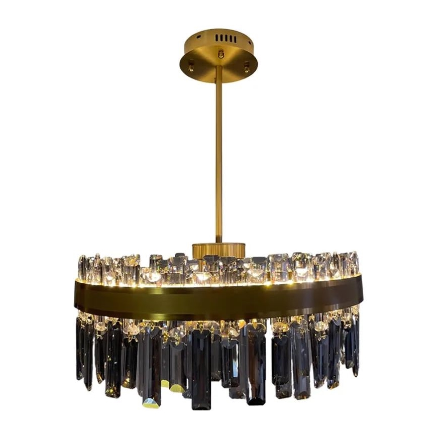 Lampadario in cristallo LED dimmerabile su asta LED/80W/230V + telecomando