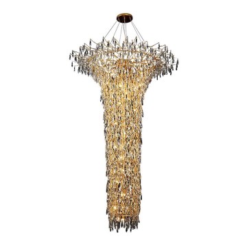 Lampadario in cristallo su cavo 41xG9/40W/230V oro
