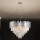 Lampadario in cristallo su cavo PLAZA 9xE14/40W/230V Ø 60 cm argento