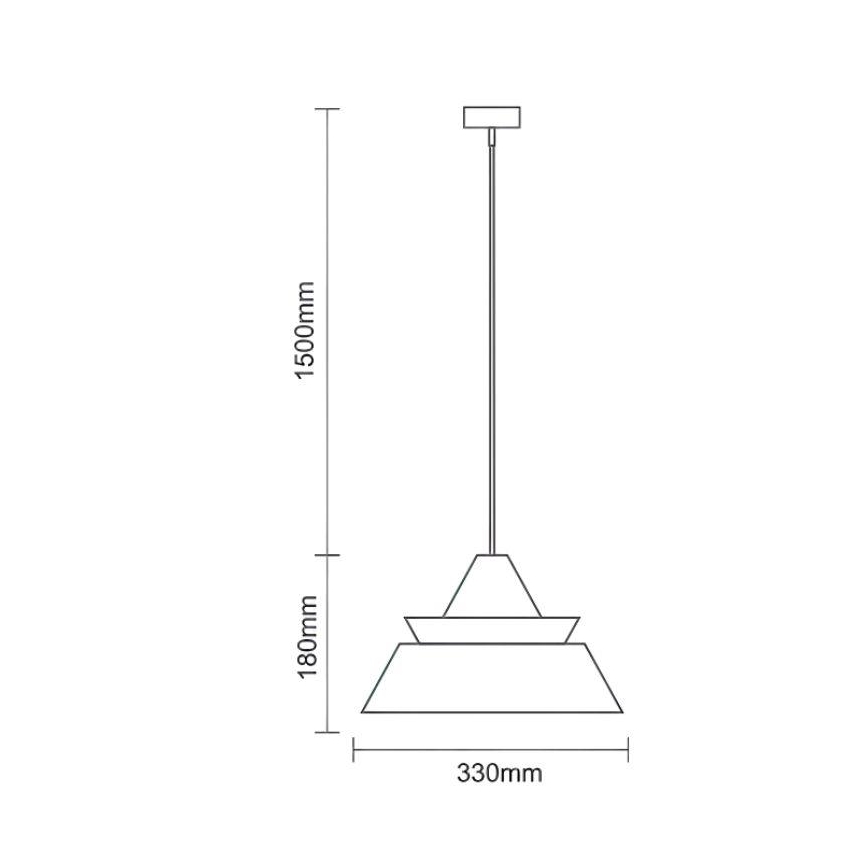 Lampadario in legno con cavo, 1xE27/60W/230V, Ø 33 cm, legno massello/rovere/noce/legno di caucciù