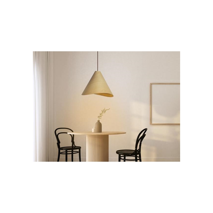 Lampadario in legno con cavo 1xE27/60W/230V Ø 45 cm massello/rovere/hevea