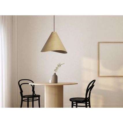 Lampadario in legno con cavo 1xE27/60W/230V Ø 45 cm massello/rovere/hevea