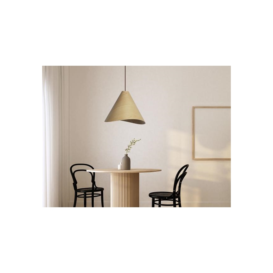 Lampadario in legno con cavo 1xE27/60W/230V Ø 45 cm massello/rovere/hevea