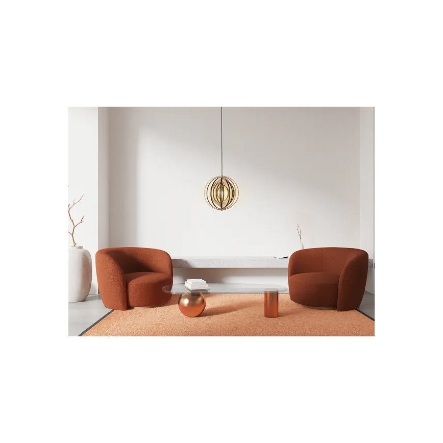 Lampadario in legno sospeso con cavo 1xE27/60W/230V Ø 43,5 cm massello/impiallacciatura/legno di caucciù (Hevea)