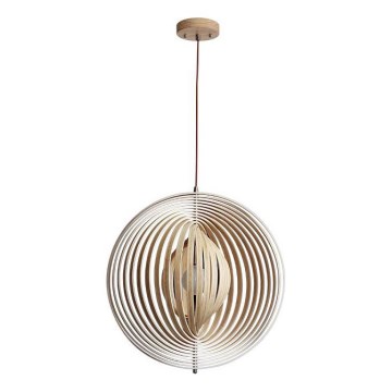 Lampadario in legno su cavo 1xE27/60W/230V Ø 43,5 cm massello/impiallacciato/faggio/legno di hevea