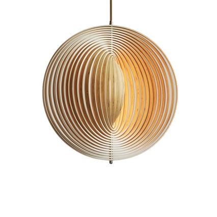 Lampadario in legno su cavo 1xE27/60W/230V Ø 43,5 cm massello/impiallacciato/faggio/legno di hevea
