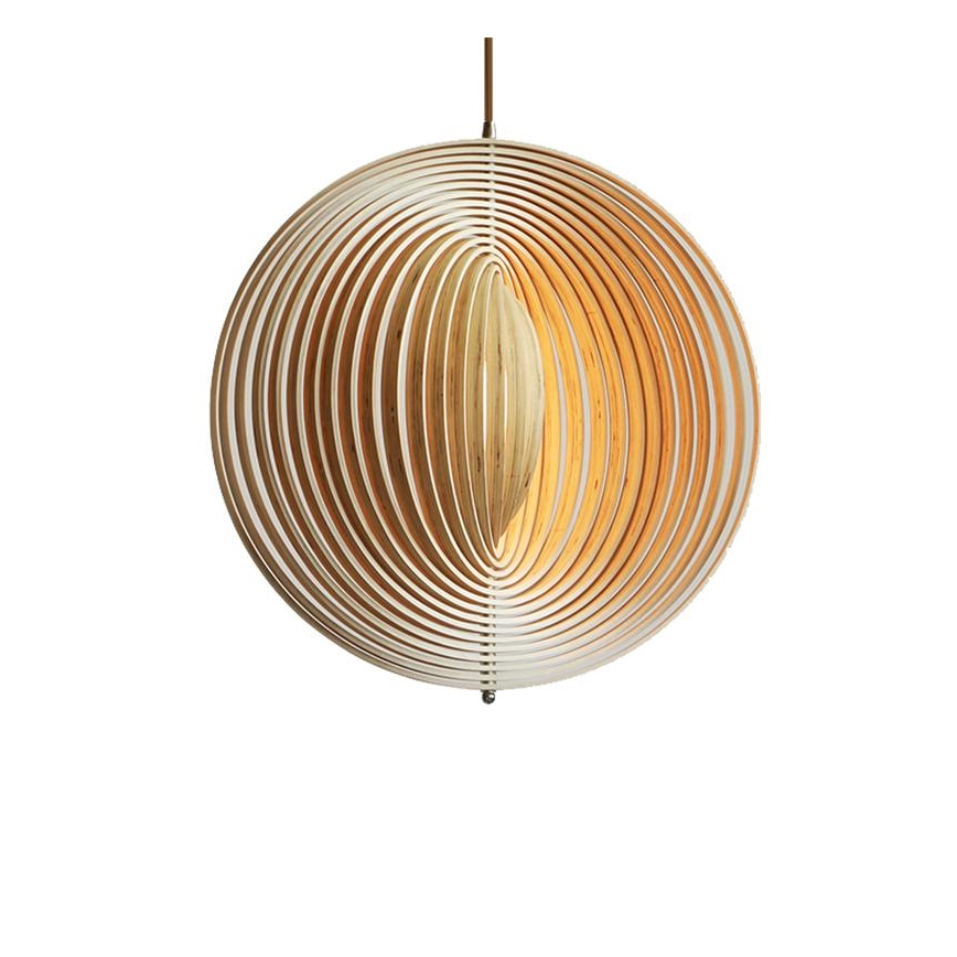 Lampadario in legno su cavo 1xE27/60W/230V Ø 43,5 cm massello/impiallacciato/faggio/legno di hevea