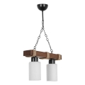 Lampadario JASMIN 2xE27/40W/230V marrone/bianco