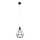 Lampadario KARO 1xE27/15W/230V nero