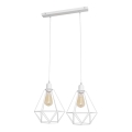 Lampadario KARO 2xE27/15W/230V bianco