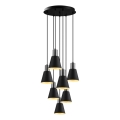 Lampadario KEM 7xE27/40W/230V nero
