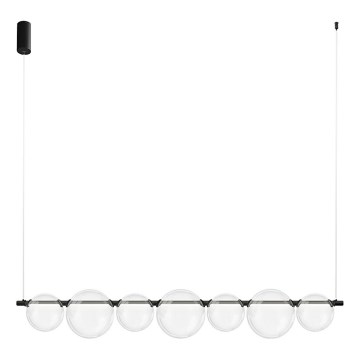 Lampadario LED a cavo ATOLA LED/19W/230V nero/trasparente