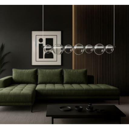 Lampadario LED a cavo ATOLA LED/19W/230V nero/trasparente