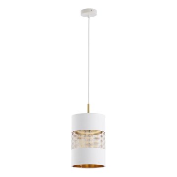 Lampadario LED a cavo BOGART 1xE27/15W/230V bianco/oro