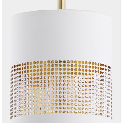 Lampadario LED a cavo BOGART 1xE27/15W/230V bianco/oro