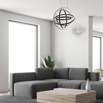 Lampadario LED a cavo COPERNICUS LED/260W/230V nero