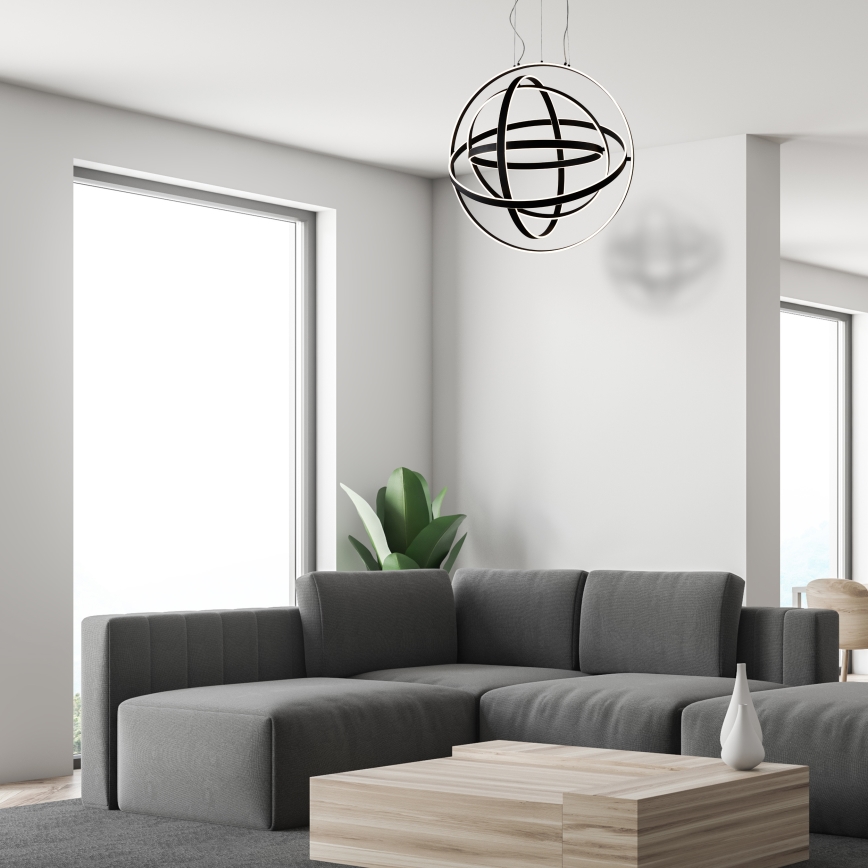 Lampadario LED a cavo COPERNICUS LED/260W/230V nero