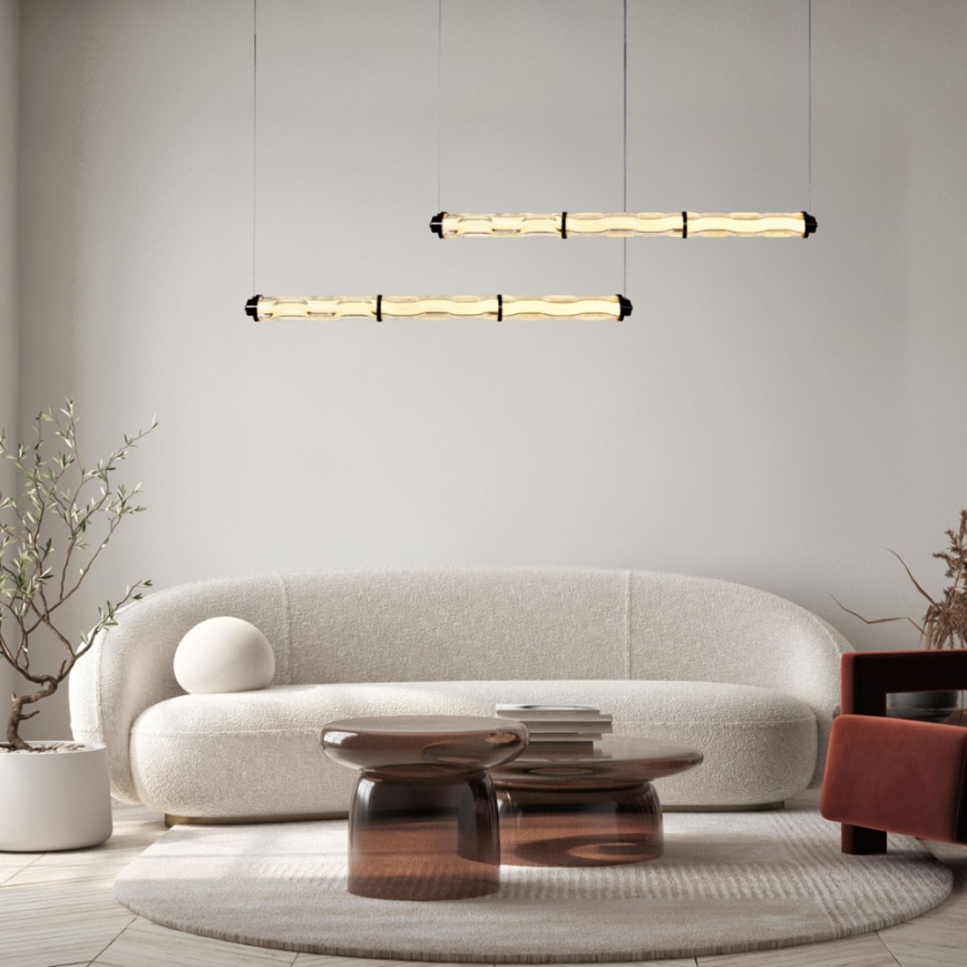 Lampadario LED a cavo CORTE LED/25W/230V nero