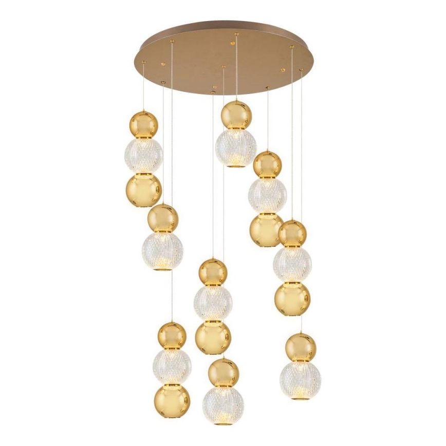 Lampadario LED a cavo CREMONA LED/51W/230V 3000K oro