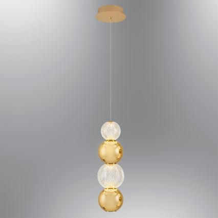 Lampadario LED a cavo CREMONA LED/7W/230V 3000K oro