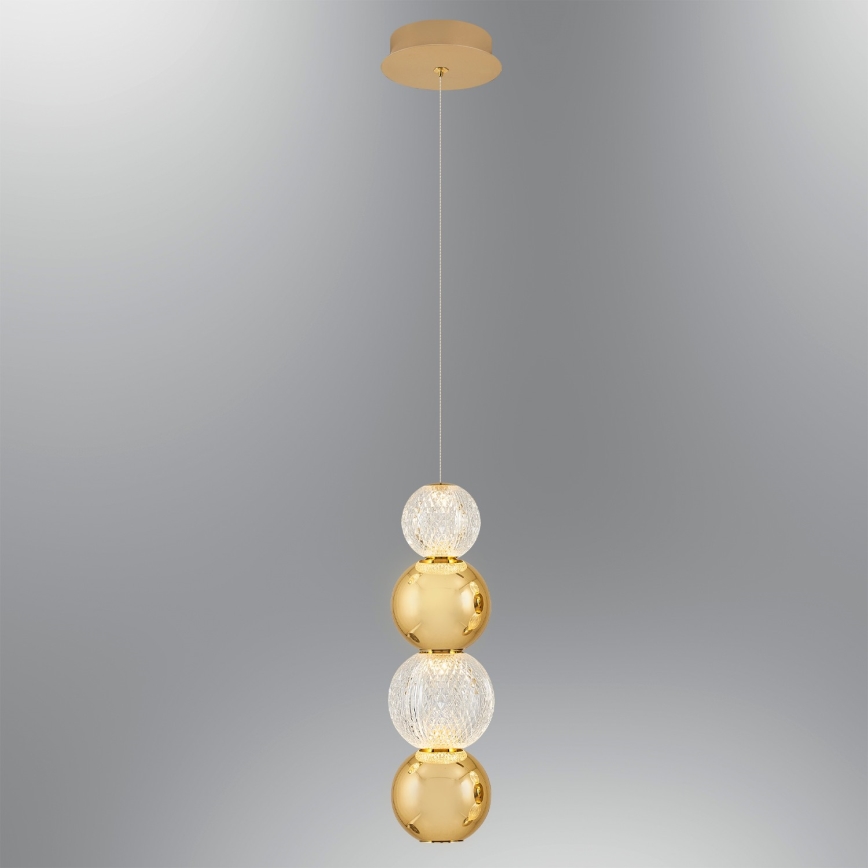 Lampadario LED a cavo CREMONA LED/7W/230V 3000K oro