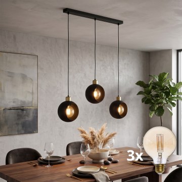 Lampadario LED a cavo CUBUS 3xE27/60W/230V