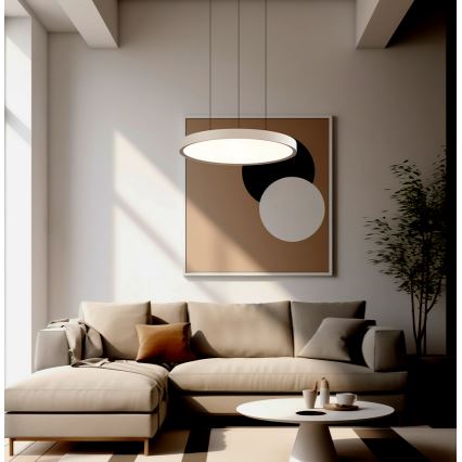 Lampadario LED a cavo DENVER LED/76W/230V beige