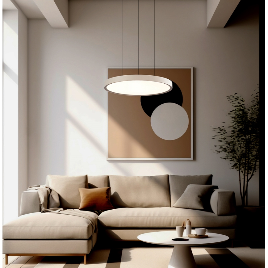 Lampadario LED a cavo DENVER LED/76W/230V beige