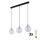 Lampadario LED a cavo DEVON 3xE27/15W/230V nero/trasparente