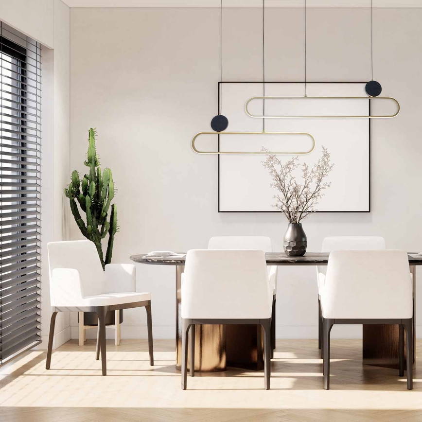 Lampadario LED a cavo FLORENTYNA LED/48W/230V 4000K dorato/nero