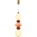 Lampadario LED a cavo FLORES LED/15W/230V oro/arancione/marrone