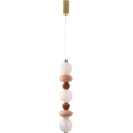 Lampadario LED a cavo FLORES LED/20W/230V dorato/arancione/marrone