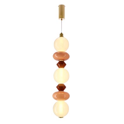 Lampadario LED a cavo FLORES LED/20W/230V dorato/arancione/marrone