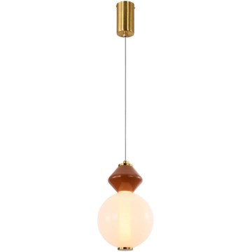 Lampadario LED a cavo FLORES LED/7W/230V oro/marrone