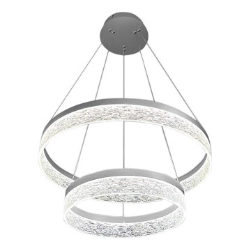 Lampadario LED a cavo GALA LED/54W/230V Ø 60 cm argento