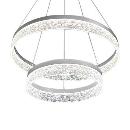 Lampadario LED a cavo GALA LED/54W/230V Ø 60 cm argento