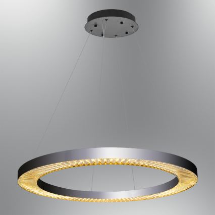 Lampadario LED a cavo JESI LED/90W/230V 3000K Ø 100 cm argento