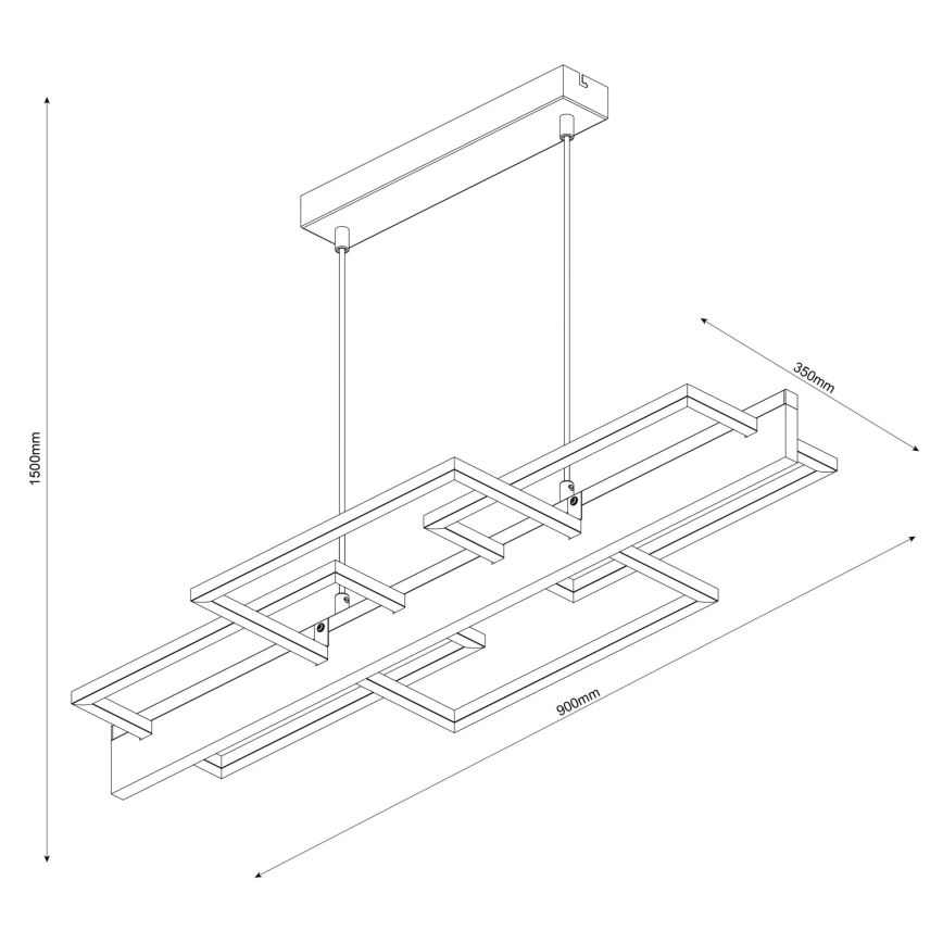 Lampadario LED a cavo LARYSA LED/35W/230V pino