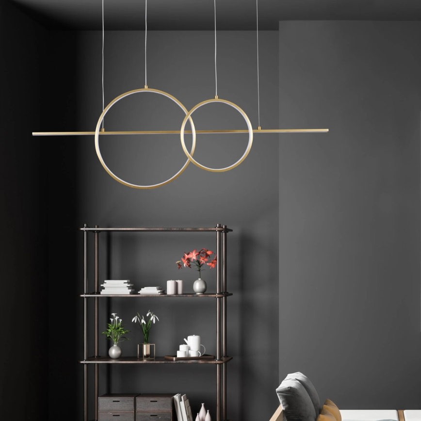 Lampadario LED a cavo LAURA LED/42W/230V dorato