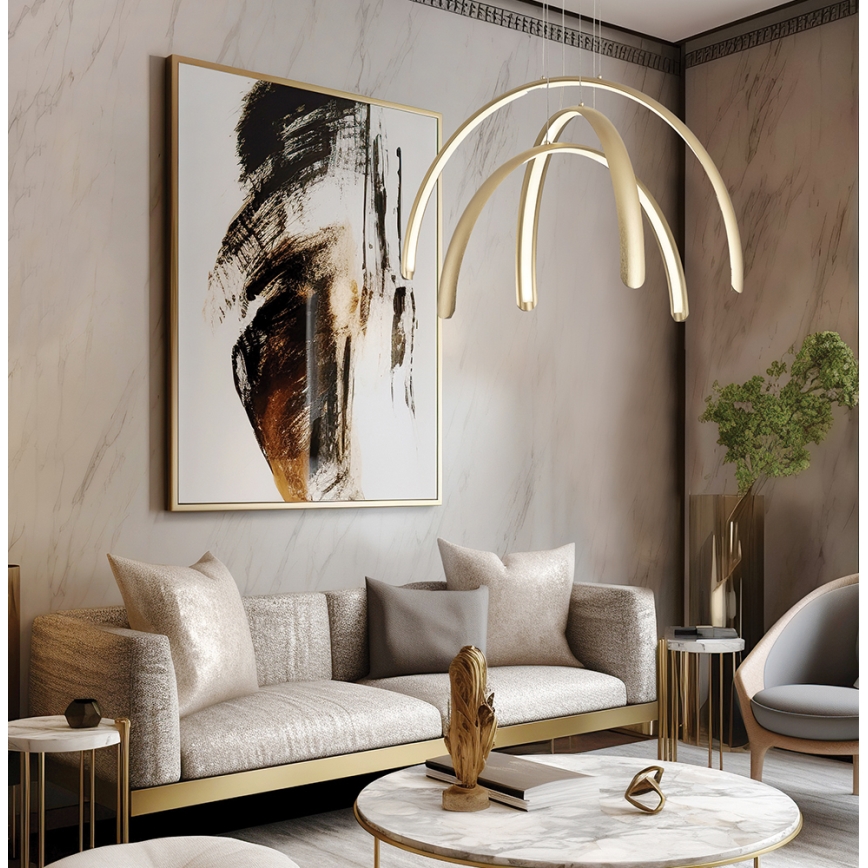 Lampadario LED a cavo MEGAN LED/41W/230V dorato