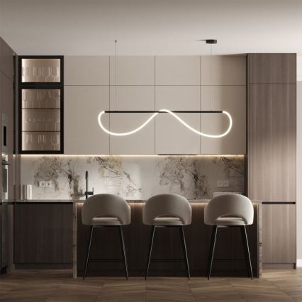 Lampadario LED a cavo MELECA LED/36W/230V 3000/4000/6000K 160 cm nero