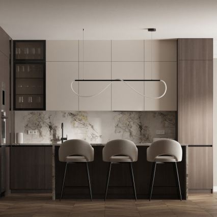 Lampadario LED a cavo MELECA LED/36W/230V 3000/4000/6000K 160 cm nero