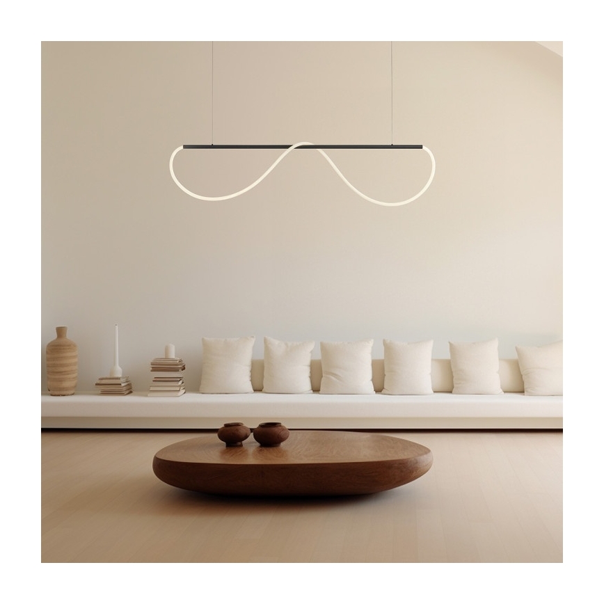 Lampadario LED a cavo MELECA LED/36W/230V 3000/4000/6000K 160 cm nero