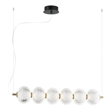 Lampadario LED a cavo PELLUCID LED/23W/230V oro/trasparente