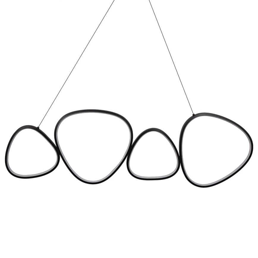 Lampadario LED a cavo PETRA LED/48W/230V 4000K nero