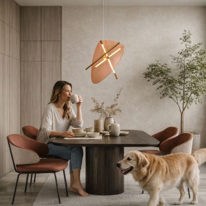 Lampadario LED a cavo RELAX LED/15W/230V oro/marrone fumé