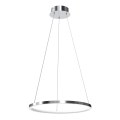 Lampadario LED a cavo ROTONDA LED/27W/230V cromo lucido