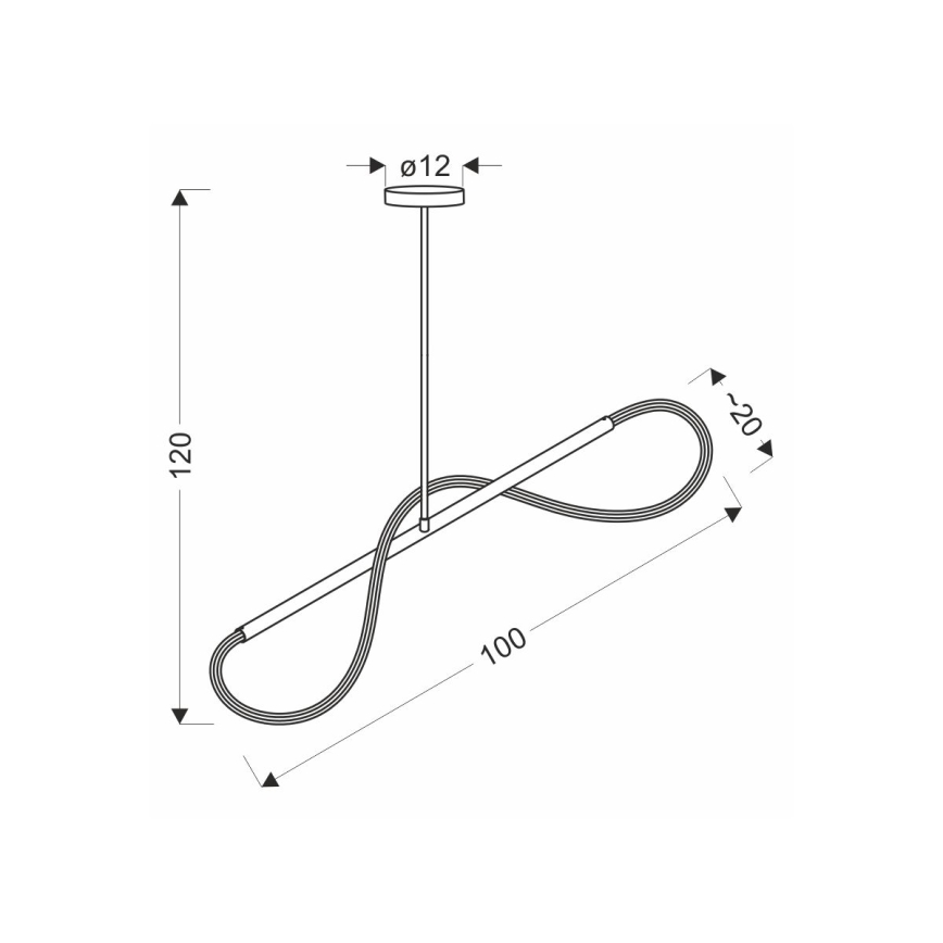 Lampadario LED a cavo SUPREME LED/22W/230V 100 cm oro