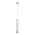 Lampadario LED a cavo TUBA 1xGU10/4,8W/230V bianco/cromo lucido